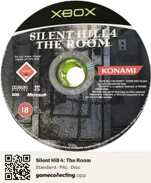 Silent Hill 4: The Room Xbox, PAL disc