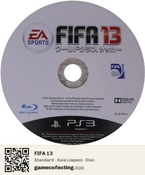 FIFA 13 PlayStation 3, Asia disc