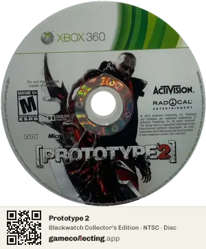 Prototype 2 Xbox 360, NTSC disc