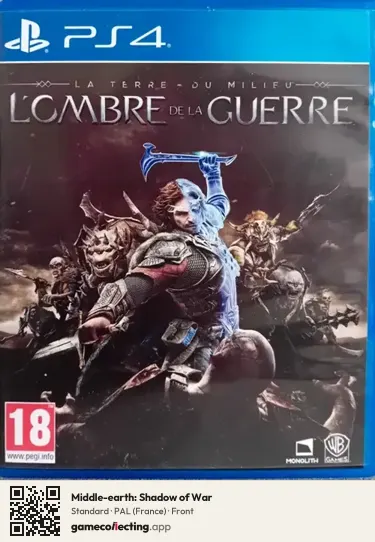 Middle-earth: Shadow of War PlayStation 4, France box front