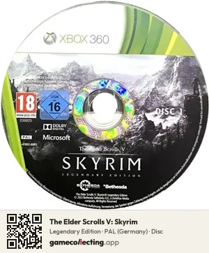 The Elder Scrolls V: Skyrim Xbox 360, PAL disc