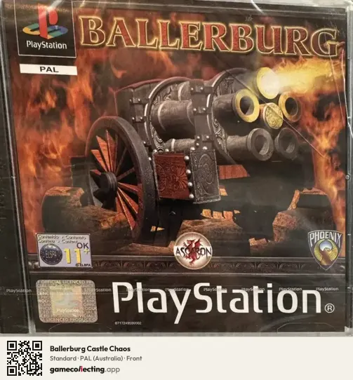 Ballerburg Castle Chaos PlayStation, Australia box front