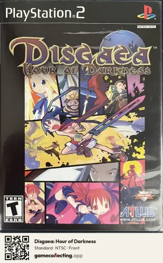 Disgaea: Hour of Darkness PlayStation 2, NTSC box front