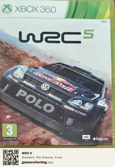 WRC 5 Xbox 360, France box front