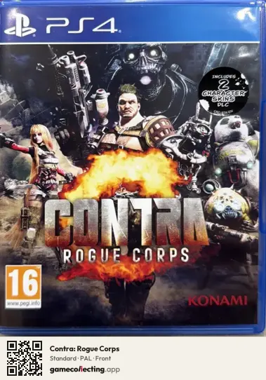 Contra: Rogue Corps PlayStation 4, PAL box front