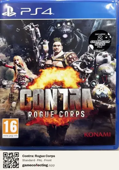 Contra: Rogue Corps PlayStation 4, PAL box front