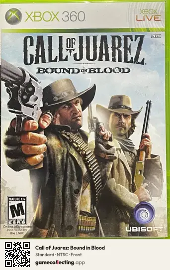 Call of Juarez: Bound in Blood Xbox 360, NTSC box front