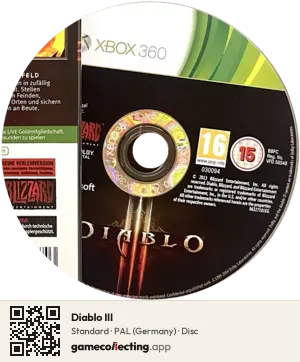 Diablo III Xbox 360, PAL disc