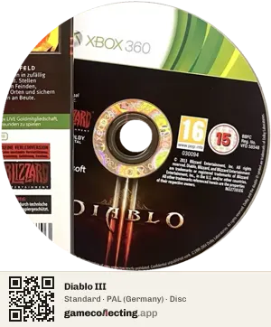 Diablo III Xbox 360, PAL disc