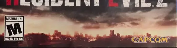 Resident Evil 2, the ESRB box on its front