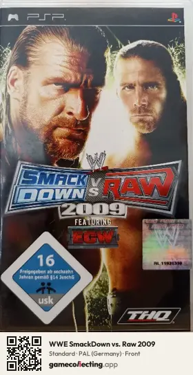 WWE SmackDown vs. Raw 2009 PlayStation Portable, Germany box front