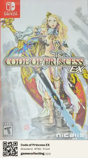 Code of Princess EX Nintendo Switch, NTSC box front