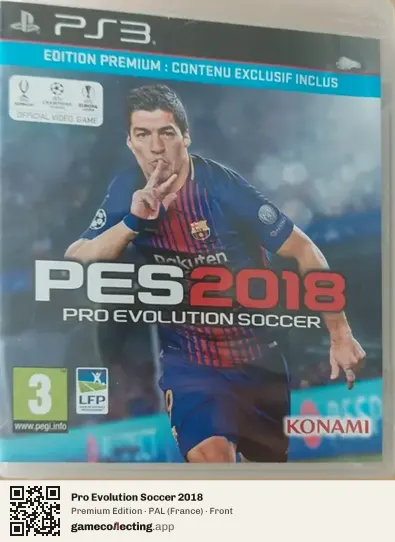 Pro Evolution Soccer 2018 PlayStation 3, France box front