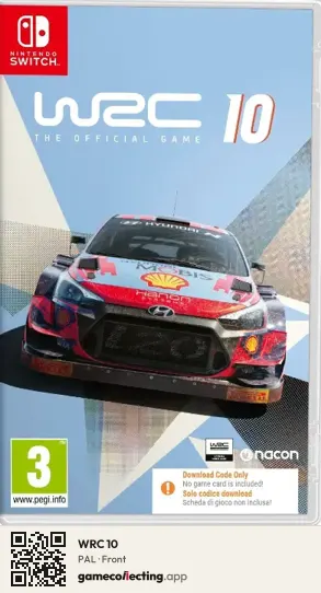 WRC 10 Nintendo Switch, PAL box front