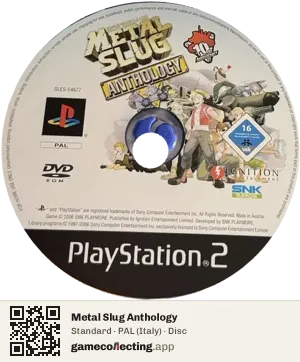 Metal Slug Anthology PlayStation 2, PAL disc