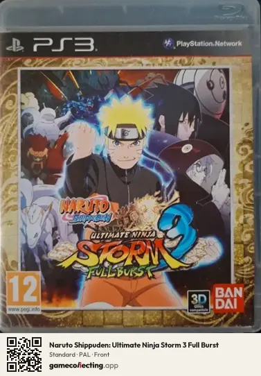 Naruto Shippuden: Ultimate Ninja Storm 3 Full Burst PlayStation 3, PAL box front
