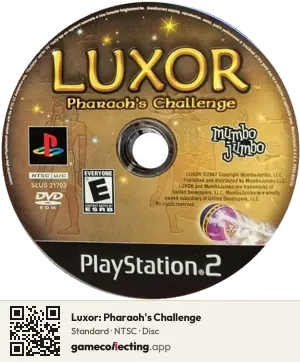 Luxor: Pharaoh's Challenge PlayStation 2, NTSC disc