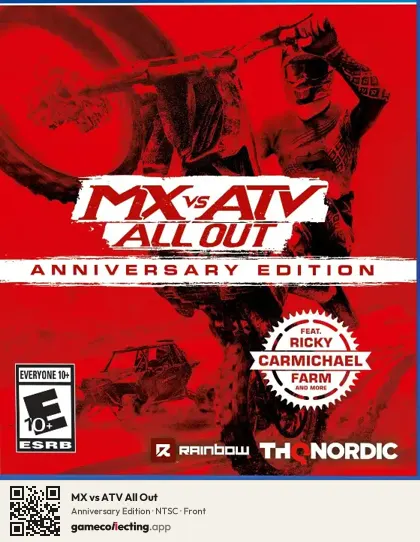 MX vs ATV All Out PlayStation 4, NTSC box front