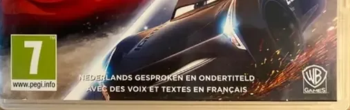 Cars 3: Driven to Win, the PEGI square on its front