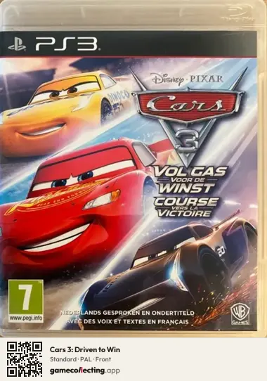 Cars 3: Driven to Win PlayStation 3, PAL box front