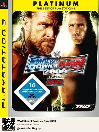 WWE SmackDown vs. Raw 2009 PlayStation 3, PAL box front
