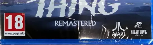 The Thing: Remastered, the PEGI square on its front