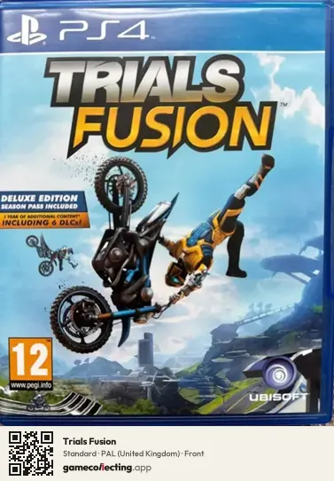 Trials Fusion PlayStation 4, United Kingdom box front