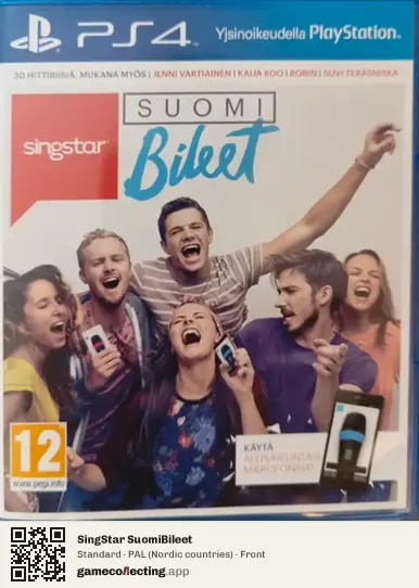 SingStar SuomiBileet PlayStation 4, Nordic countries box front