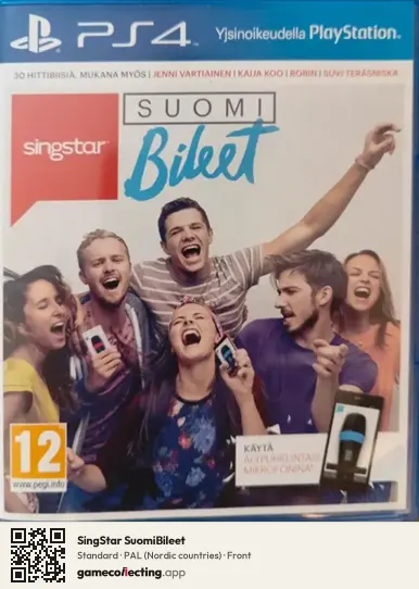 SingStar SuomiBileet PlayStation 4, Nordic countries box front