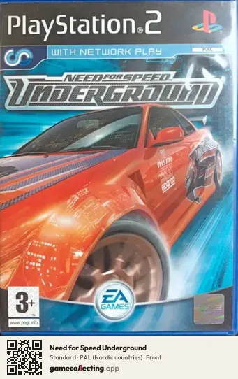Need for Speed Underground PlayStation 2, Nordic countries box front