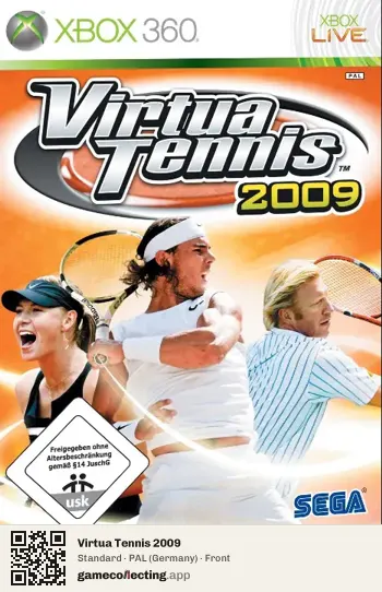 Virtua Tennis 2009 Xbox 360, Germany box front