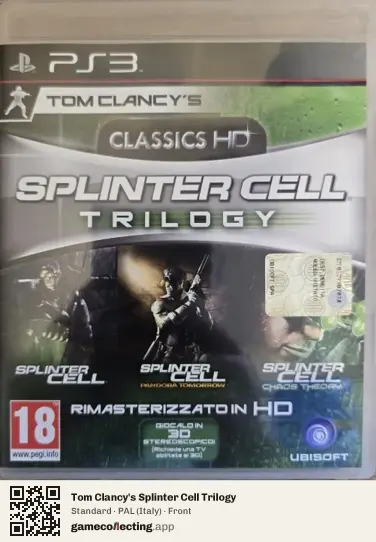 Tom Clancy's Splinter Cell Trilogy PlayStation 3, Italy box front
