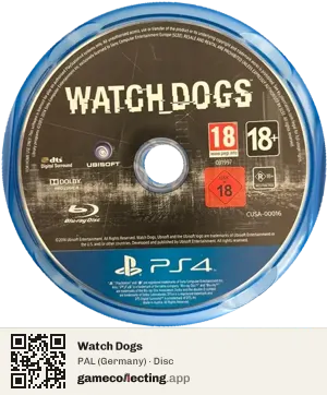 Watch Dogs PlayStation 4, PAL disc