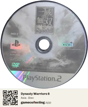 Dynasty Warriors 6 PlayStation 2, Asia disc