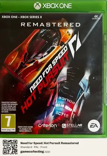 Need for Speed: Hot Pursuit Remastered Xbox One, PAL box front