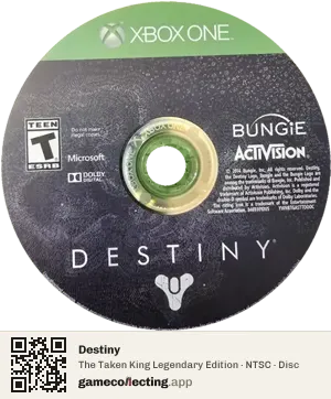 Destiny Xbox One, NTSC disc