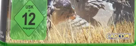 Monster Hunter Wilds, the USK square on its front
