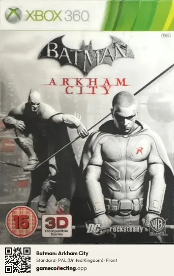 Batman: Arkham City Xbox 360, United Kingdom box front