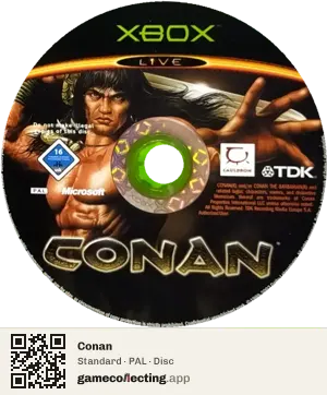 Conan Xbox, PAL disc