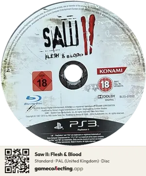 Saw II: Flesh & Blood PlayStation 3, PAL disc