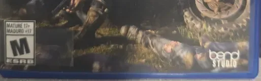 Days Gone, the ESRB box on its front