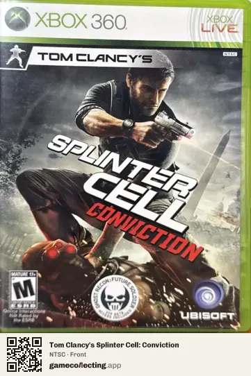 Tom Clancy's Splinter Cell: Conviction Xbox 360, NTSC box front