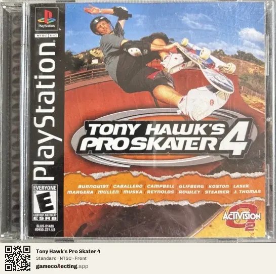 Tony Hawk's Pro Skater 4 PlayStation, NTSC box front
