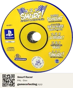 Smurf Racer PlayStation, PAL disc
