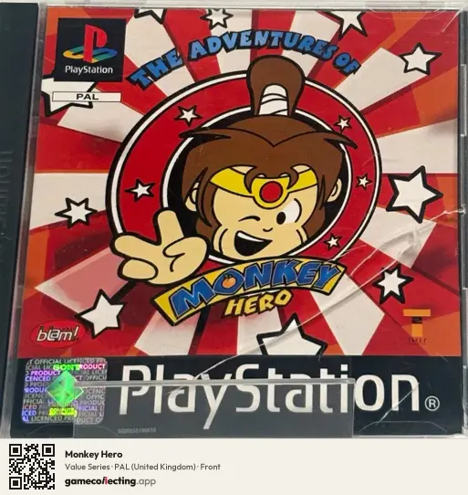 Monkey Hero PlayStation, United Kingdom box front