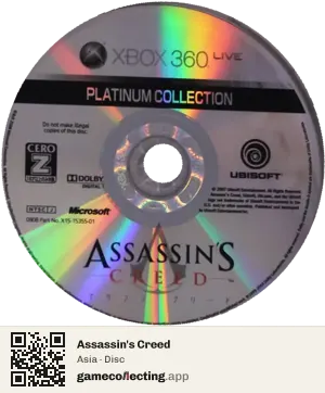Assassin's Creed Xbox 360, Asia disc