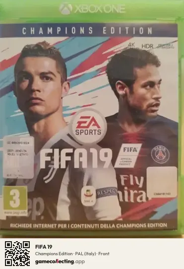 FIFA 19 Xbox One, Italy box front