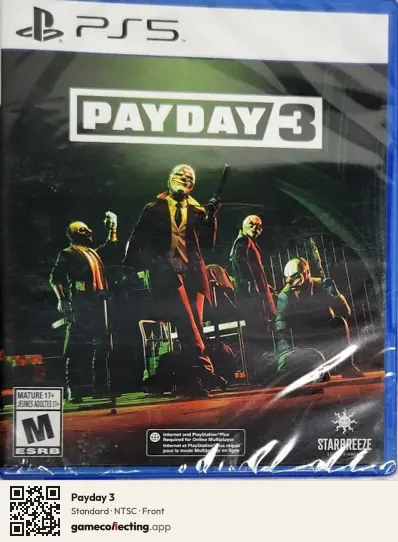 Payday 3 PlayStation 5, NTSC box front