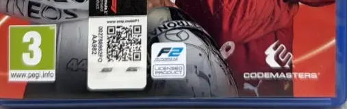 F1 2020, the PEGI square on its front