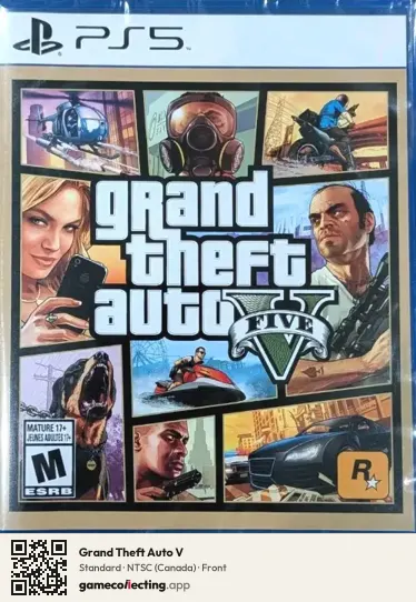 Grand Theft Auto V PlayStation 5, Canada box front